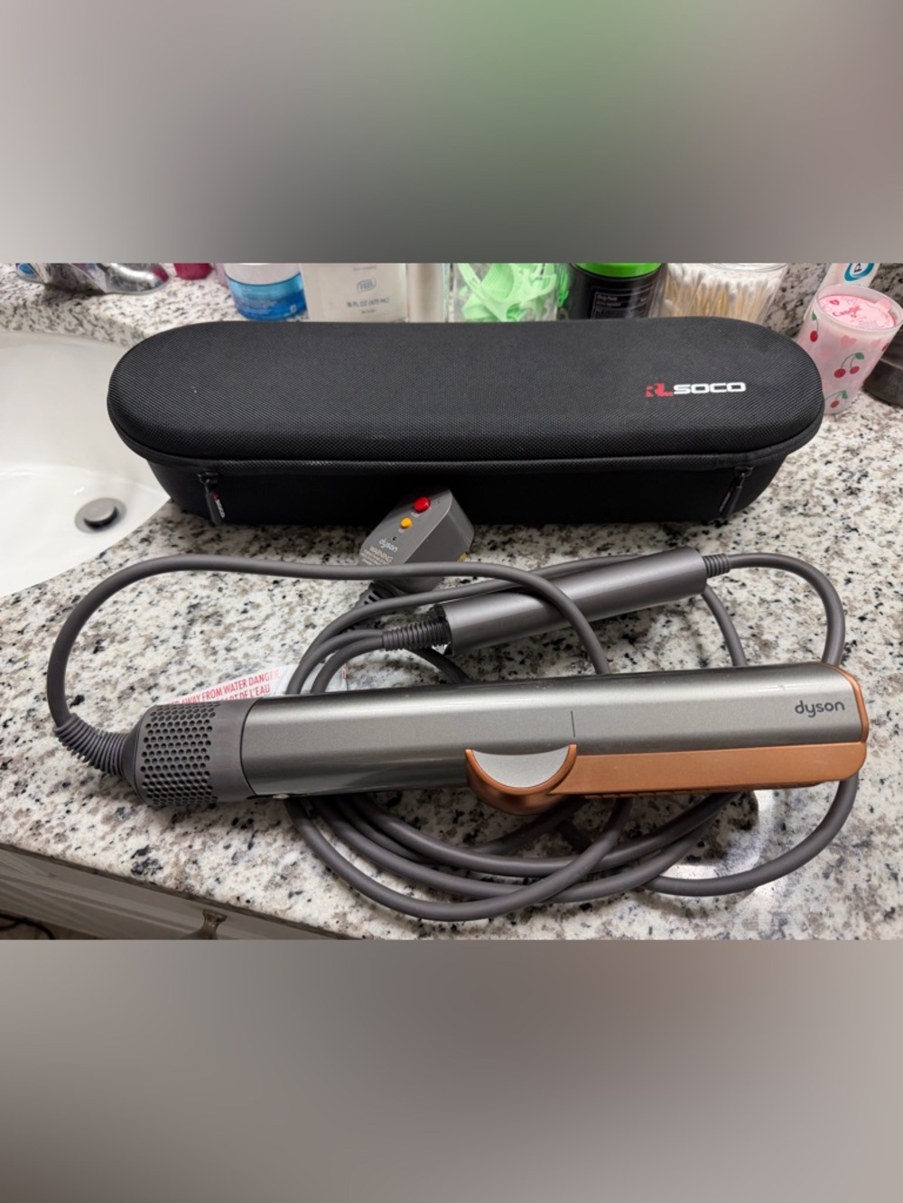 Dyson Hair Straightener in Charcoal and Copper